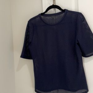Ann Taylor light weight top navy blue